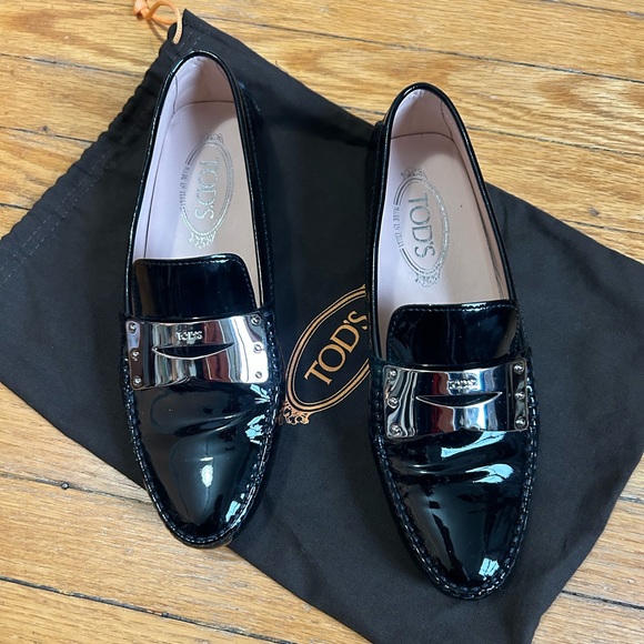 Tod's Shoes - TOD’S Gommino black patent leather loafers, BNWOB, size 37.5